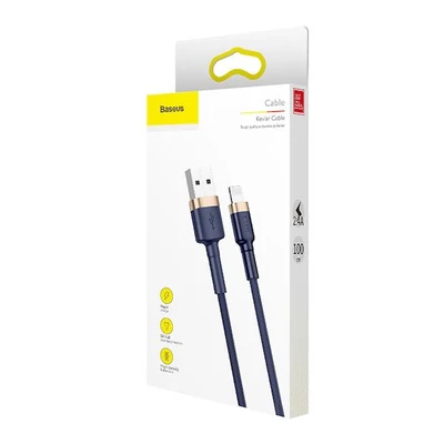 Kép 5/5 - Baseus Cafule lightning Cable 2,4A 1m Blue