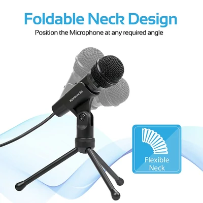 Kép 2/8 - Promate Tweeter-9 Universal Digital Dynamic Vocal Microphone Black