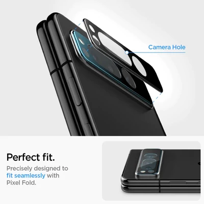 Kép 12/14 - Spigen Pixel Fold Glass tR EzFit Optik Lens Protector (2 Pack)