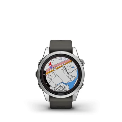 Kép 2/6 - Garmin fenix 7S Pro Solar Edition Silver with Graphite Band