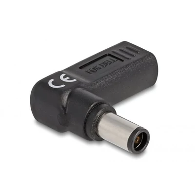 Kép 2/3 - DeLock Adapter for Laptop Charging Cable USB Type-C™ female to Dell 7.4 x 5.0 mm male 90° angled Bla