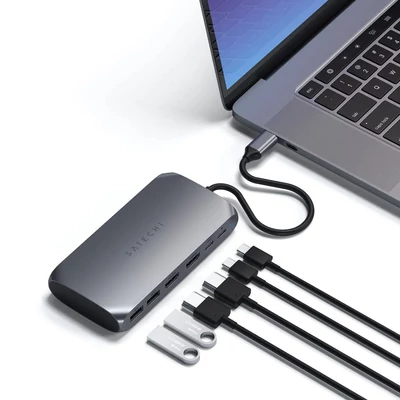 Kép 5/5 - Satechi USB-C Multimedia Adapter M1 Aluminium