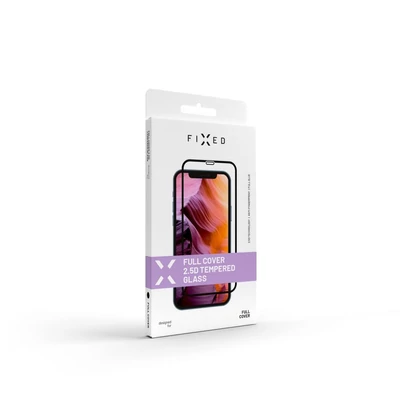 Kép 4/4 - FIXED Full Cover 2,5D Tempered Glass for Apple iPhone 13/13 Pro, black