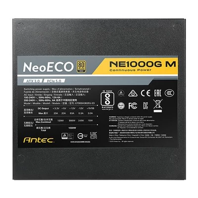 Kép 9/11 - Antec 1000W 80+ Gold NE1000G M ATX 3.0