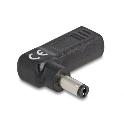 Kép 2/3 - DeLock Adapter for Laptop Charging Cable USB Type-C female to 5.5 x 2.1 mm male 90° angled