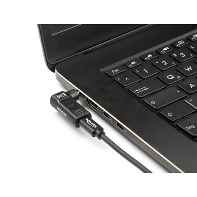 Kép 3/3 - DeLock Adapter for Laptop Charging Cable USB Type-C female to 5.5 x 2.1 mm male 90° angled