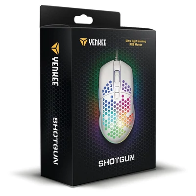 Kép 5/5 - Yenkee Shotgun RGB Gamer Mouse White