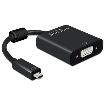 DeLock Adapter HDMI Micro-D male > VGA female with Audio Black