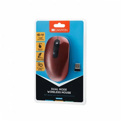 Kép 5/5 - Canyon CNS-CMSW09R Dual-mode Wireless mouse Red