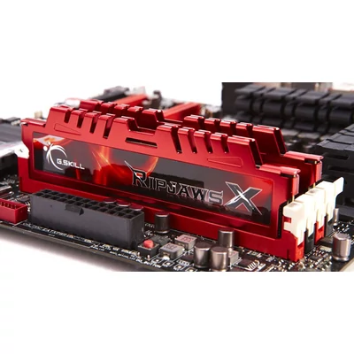Kép 3/3 - G.SKILL 16GB DDR3 1600MHz Kit(2x8GB) RipjawsX Red
