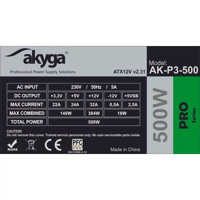 Kép 5/5 - Akyga 500W ATX AK-P3-500