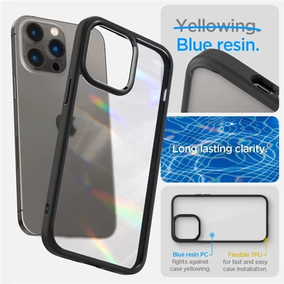 Kép 2/5 - Spigen Ultra Hybrid, frost black - iPhone 14 Pro Max