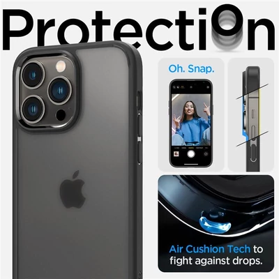 Kép 3/5 - Spigen Ultra Hybrid, frost black - iPhone 14 Pro Max