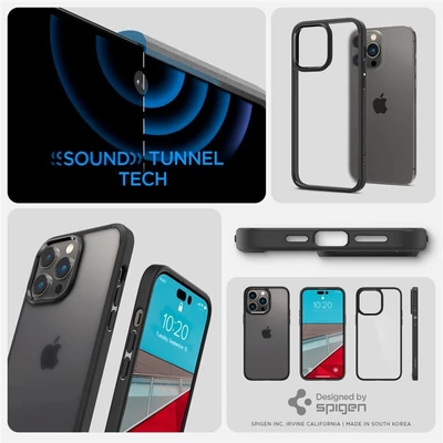 Kép 5/5 - Spigen Ultra Hybrid, frost black - iPhone 14 Pro Max