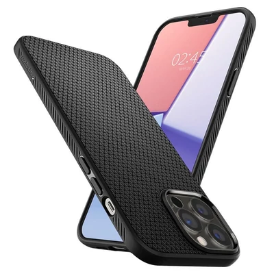 Kép 5/5 - Spigen Liquid Air, matte black - iPhone 13 Pro