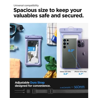 Kép 2/7 - Spigen Aqua Shield WaterProof Floating Case A610 1 Pack Aqua Blue
