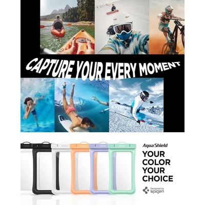 Kép 4/7 - Spigen Aqua Shield WaterProof Floating Case A610 1 Pack Aqua Blue