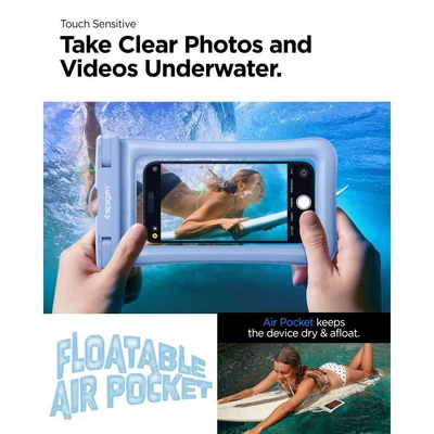 Kép 5/7 - Spigen Aqua Shield WaterProof Floating Case A610 1 Pack Aqua Blue