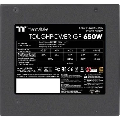 Kép 5/6 - Thermaltake 650W 80+ Gold Toughpower GF1 TT Premium Edition