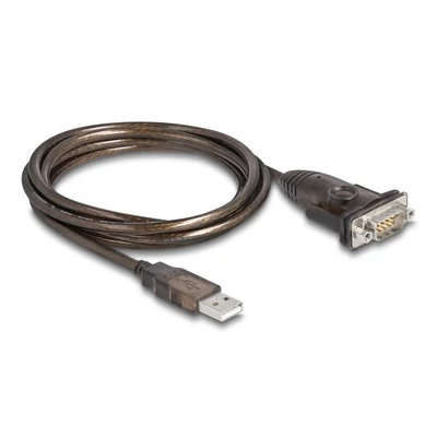 Kép 2/4 - DeLock Adapter USB 2.0 Type-A to 1 x Serial RS-232 D-Sub 9 pin male with nuts 1,5m