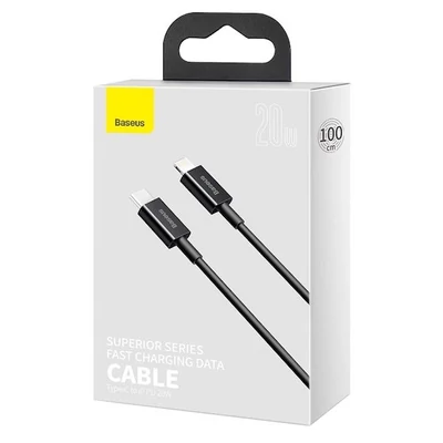 Kép 3/3 - Baseus Superior 20W Type-C/Lightning Cable 1m Black