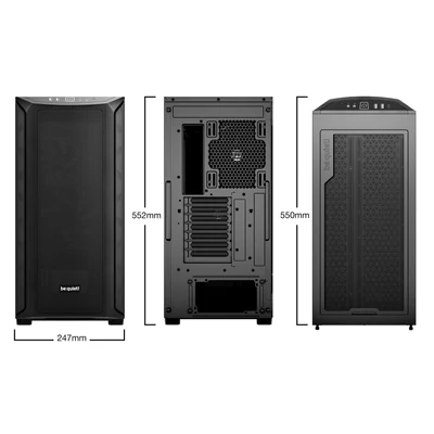 Kép 2/11 - Be quiet! Shadow Base 800 Tempered Glass Black