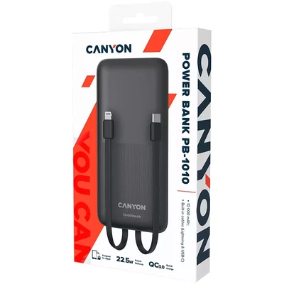 Kép 6/6 - Canyon CNE-CPB1010B 10000mAh PowerBank Black