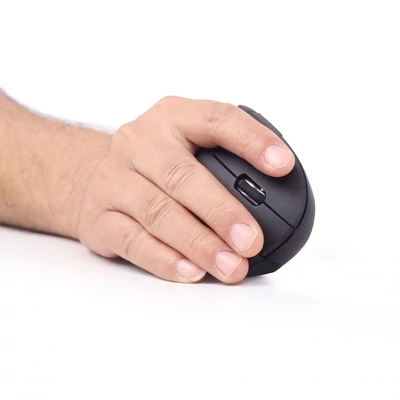 Kép 3/8 - Gembird MUSW-ERGO-01 Ergonomic wireless mouse Black