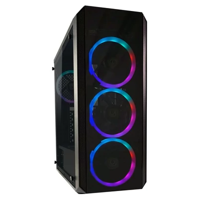 Kép 2/10 - LC Power Gaming 703B QuadLuxx Window Black