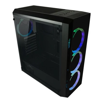Kép 4/10 - LC Power Gaming 703B QuadLuxx Window Black