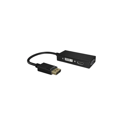 Kép 2/3 - Raidsonic IB-AC1031 3-in-1 Display port to HDMI / DVI-D / VGA adapter Black