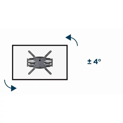 Kép 12/15 - Gembird WM-60ST-01 Full-motion TV wall mount 32”-60” Black