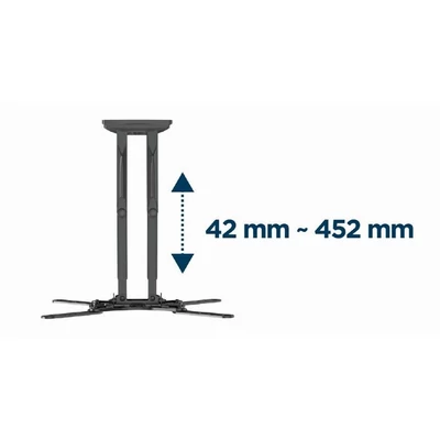 Kép 13/15 - Gembird WM-60ST-01 Full-motion TV wall mount 32”-60” Black