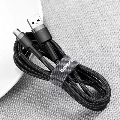 Kép 2/2 - Baseus Cafule Micro USB Cable 3m Grey/Black