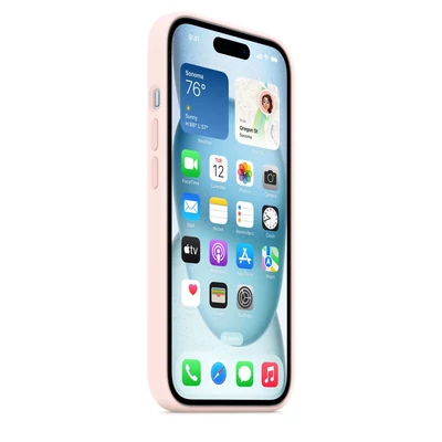 Kép 3/3 - Apple iPhone 15 Silicone Case with MagSafe - Light Pink