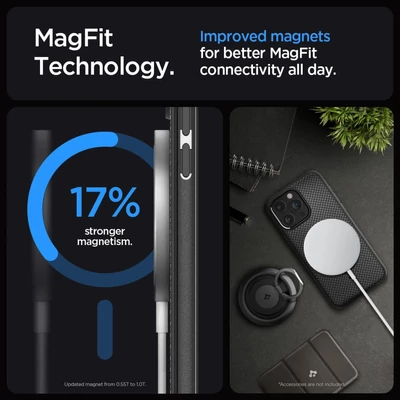Kép 9/14 - Spigen Mag Armor MagSafe, matte black - iPhone 15 Pro Max