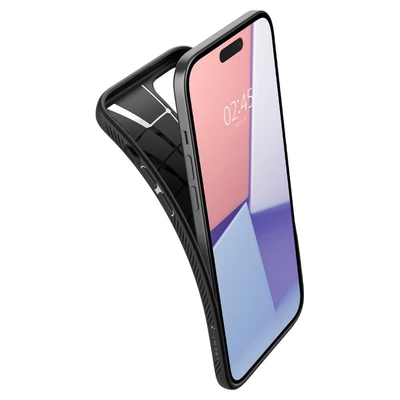 Kép 8/20 - Spigen Liquid Air, iPhone 15 matt fekete telefontok