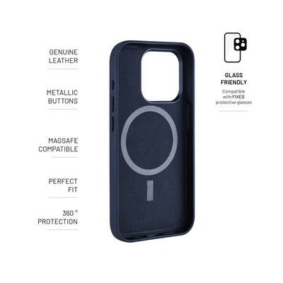 Kép 5/6 - FIXED MagLeather for Apple iPhone 15, blue