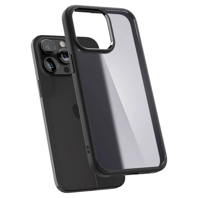 Kép 6/15 - Spigen iPhone 15 Pro Max Case Ultra Hybrid Frost Black