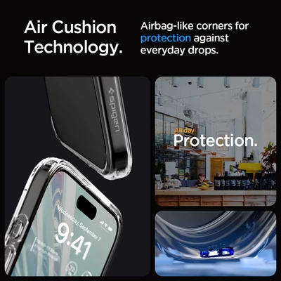 Kép 12/15 - Spigen iPhone 15 Pro Max Case Ultra Hybrid Frost Clear