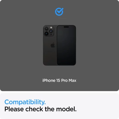 Kép 7/12 - Spigen iPhone 15 Pro Max Screen Protector AlignMaster GLAS.tR FC Black (2 Pack)