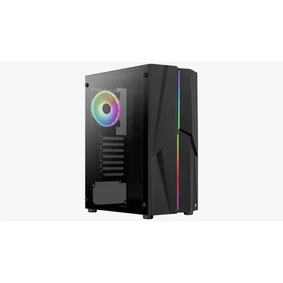 Aerocool Mecha ARGB Tempered Glass Ház Fekete