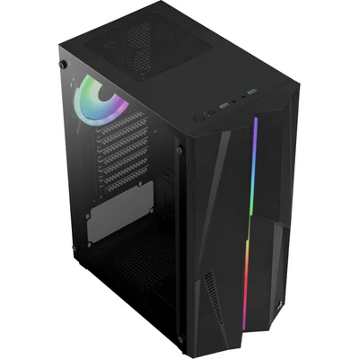 Kép 6/6 - Aerocool Mecha ARGB Tempered Glass Ház Fekete