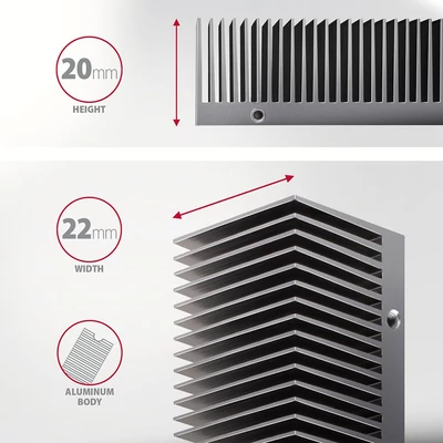 Kép 3/3 - AXAGON CLR-M2XT heatsink for M.2 SSD