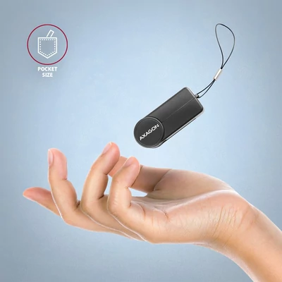 Kép 5/6 - AXAGON CRE-SMPC PocketReader USB-C okoskártya olvasó fekete