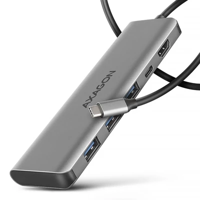 AXAGON HMC-5H USB-C 5Gbps 5in1 hub ezüst