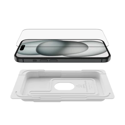 Kép 4/4 - Belkin ScreenForce TemperedGlass Treated Screen Protector for iPhone 15/14 Pro