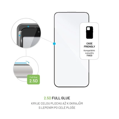 Kép 2/4 - FIXED Full Cover 2,5D Tempered Glass for Apple iPhone 15 Pro, black