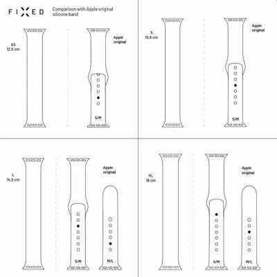 Kép 3/3 - FIXED kötött nylon szíj Apple Watch 38/40mm, L méret, piros