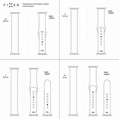 Kép 3/3 - FIXED kötött nylon szíj Apple Watch 42/44mm, XL méret, piros